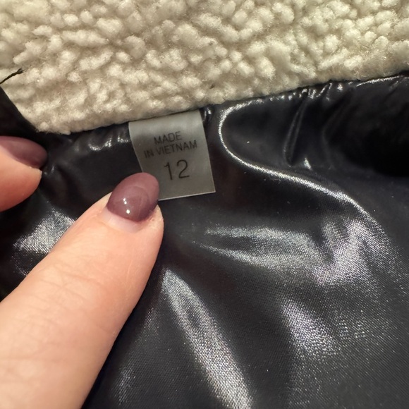 SAM Gigi shearling brown puffer girls size 12 - Picture 4 of 4